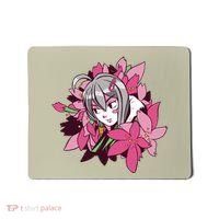 Anime Girl Flowers Mousepad thumb 0