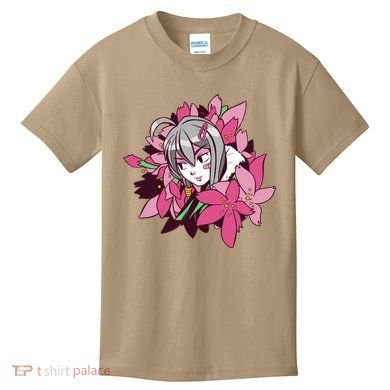 Anime Girl Flowers Kids T-Shirt