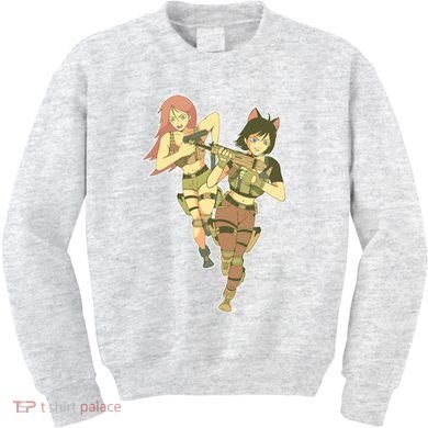 Anime Girl Soldiers Kids Sweatshirt