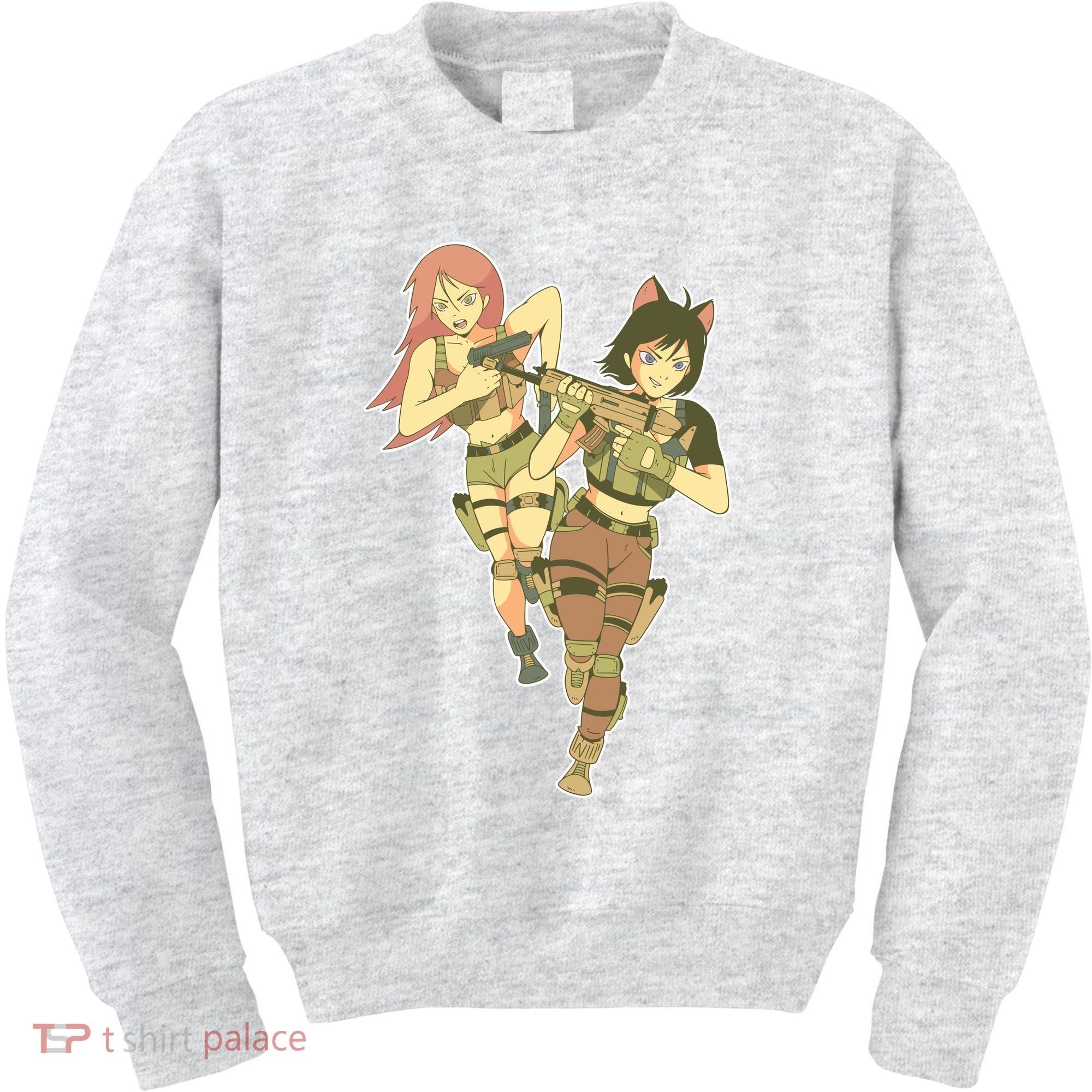 Anime Girl Soldiers Kids Sweatshirt