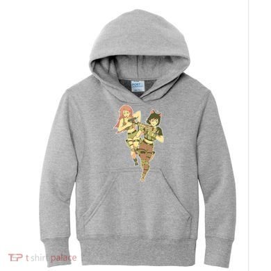 Anime Girl Soldiers Kids Hoodie