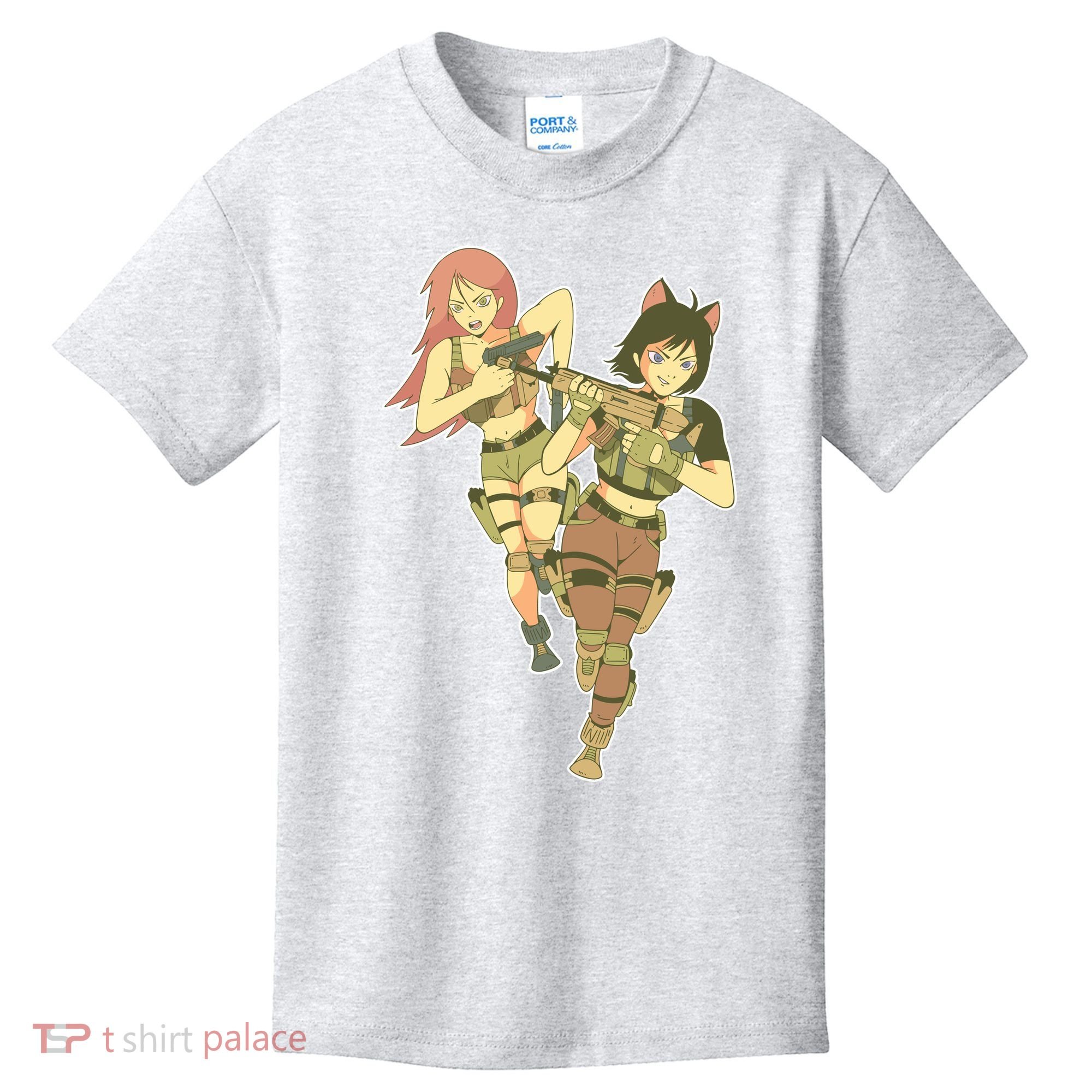 Anime Girl Soldiers Kids T-Shirt
