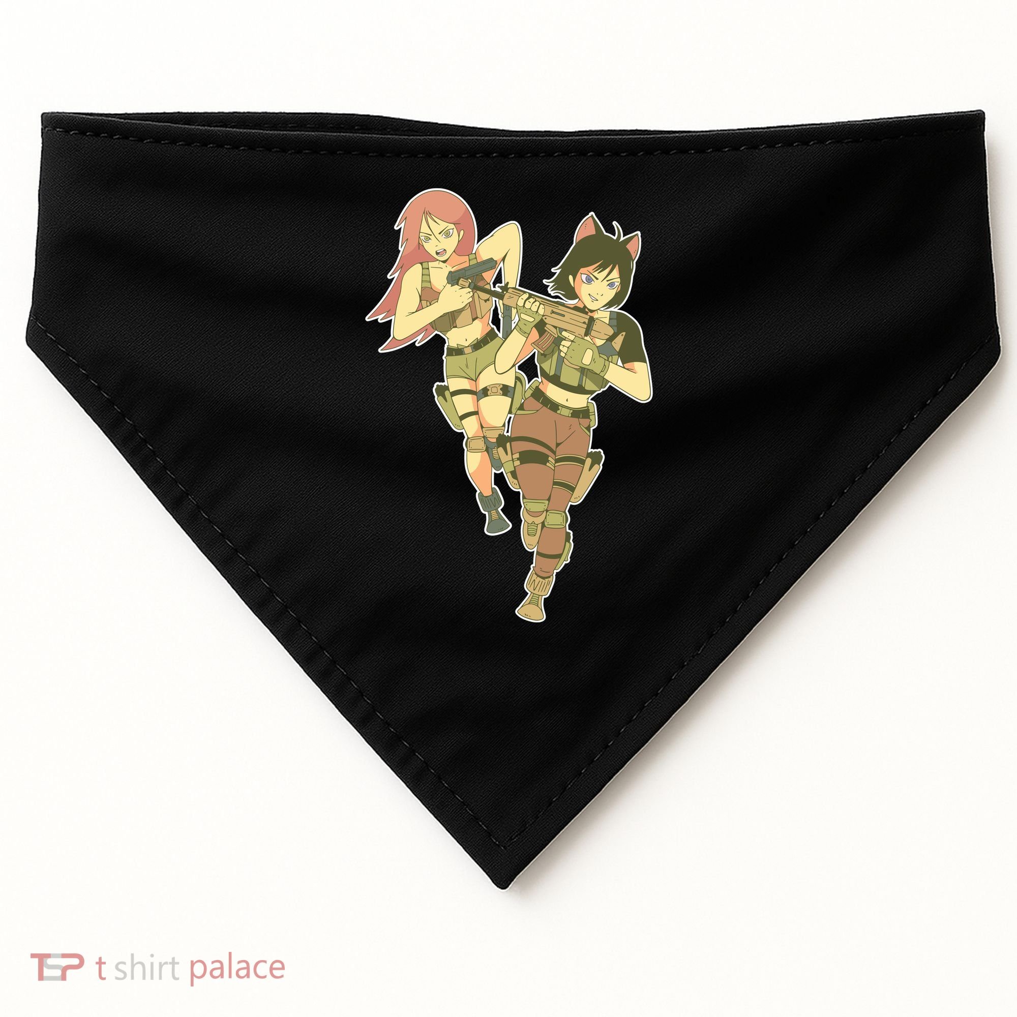 Anime Girl Soldiers USA-Made Doggie Bandana