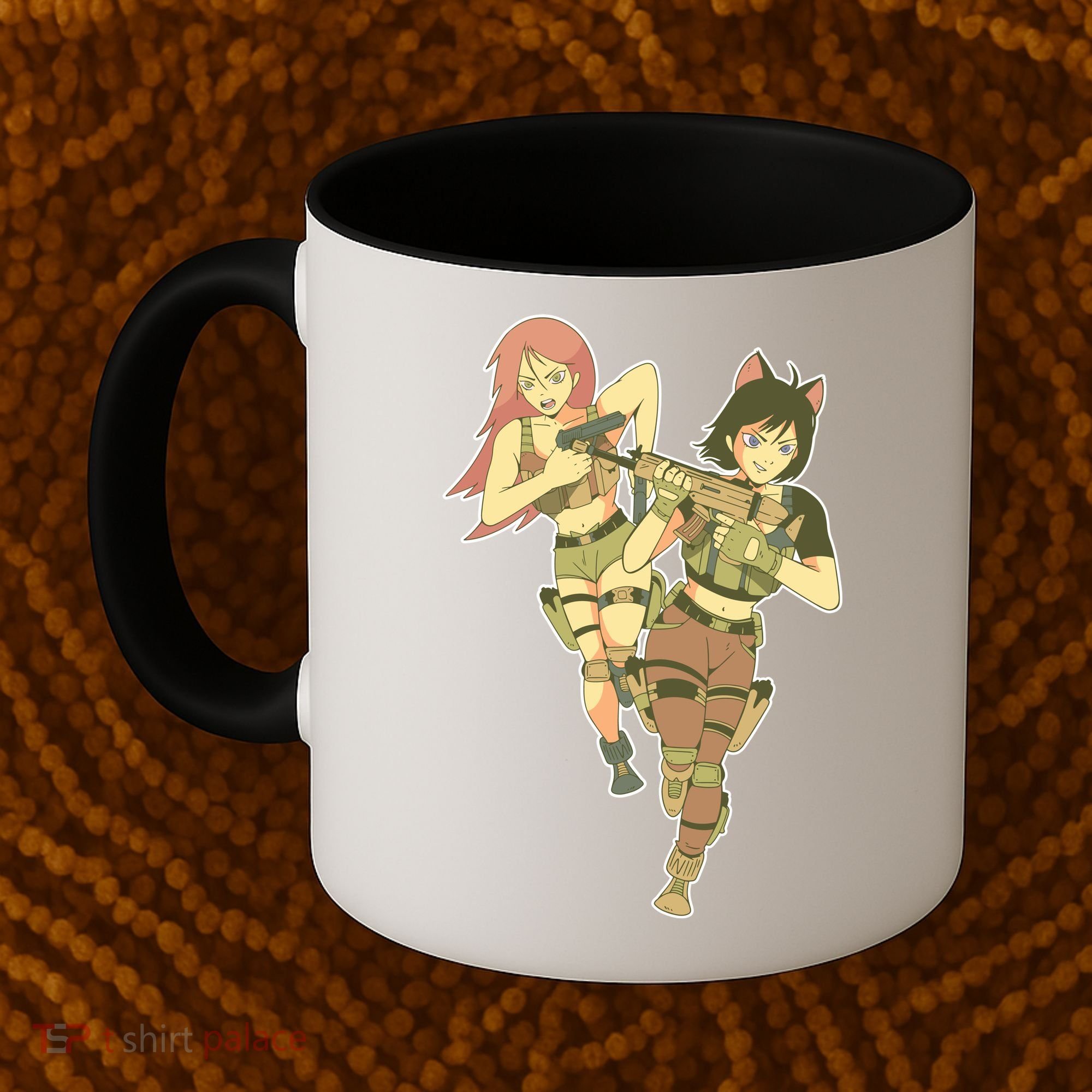 Anime Girl Soldiers Coffee Mug