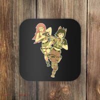 Anime Girl Soldiers Coaster thumb 0