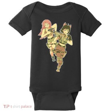 Anime Girl Soldiers Baby Bodysuit