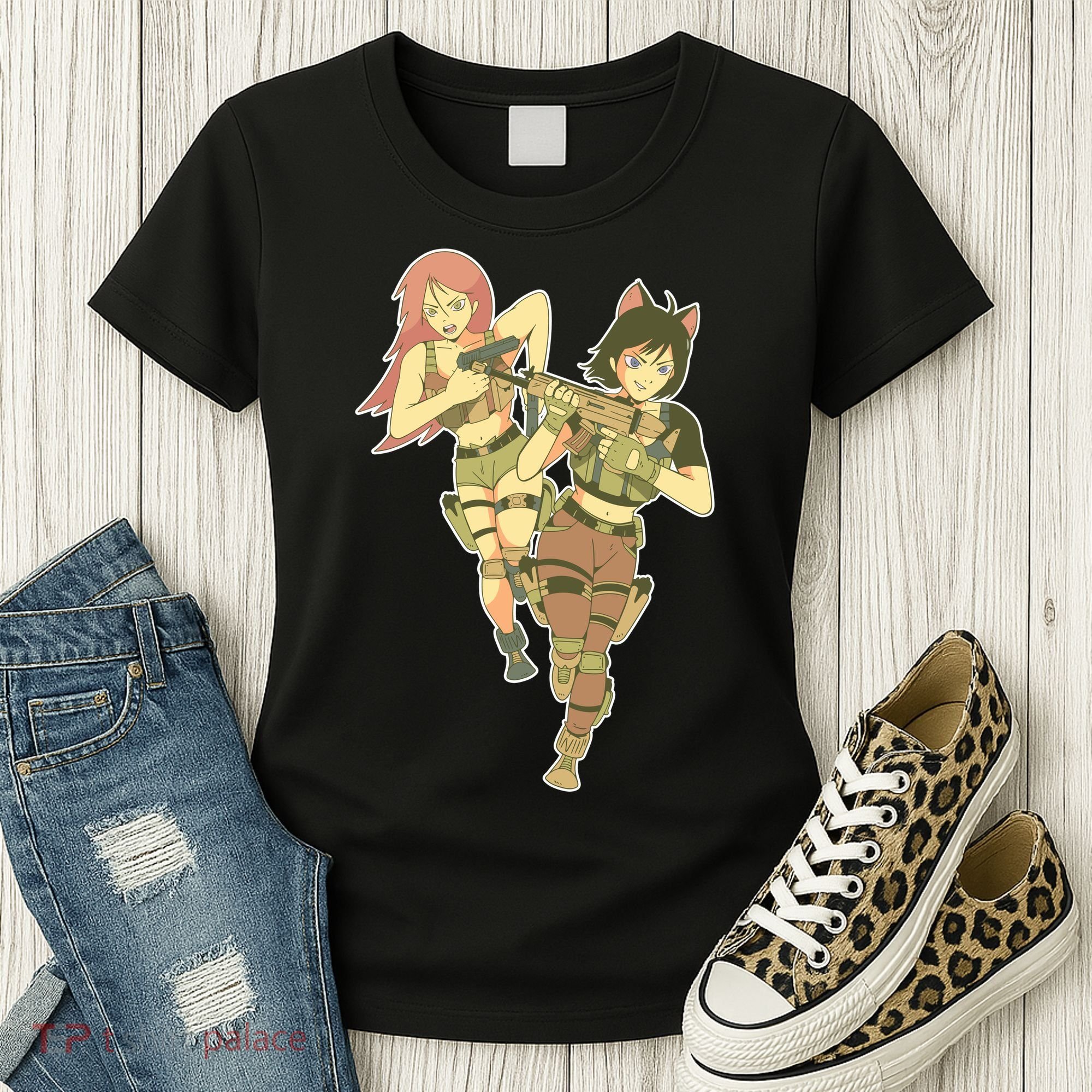 Anime Girl Soldiers Women's T-Shirt