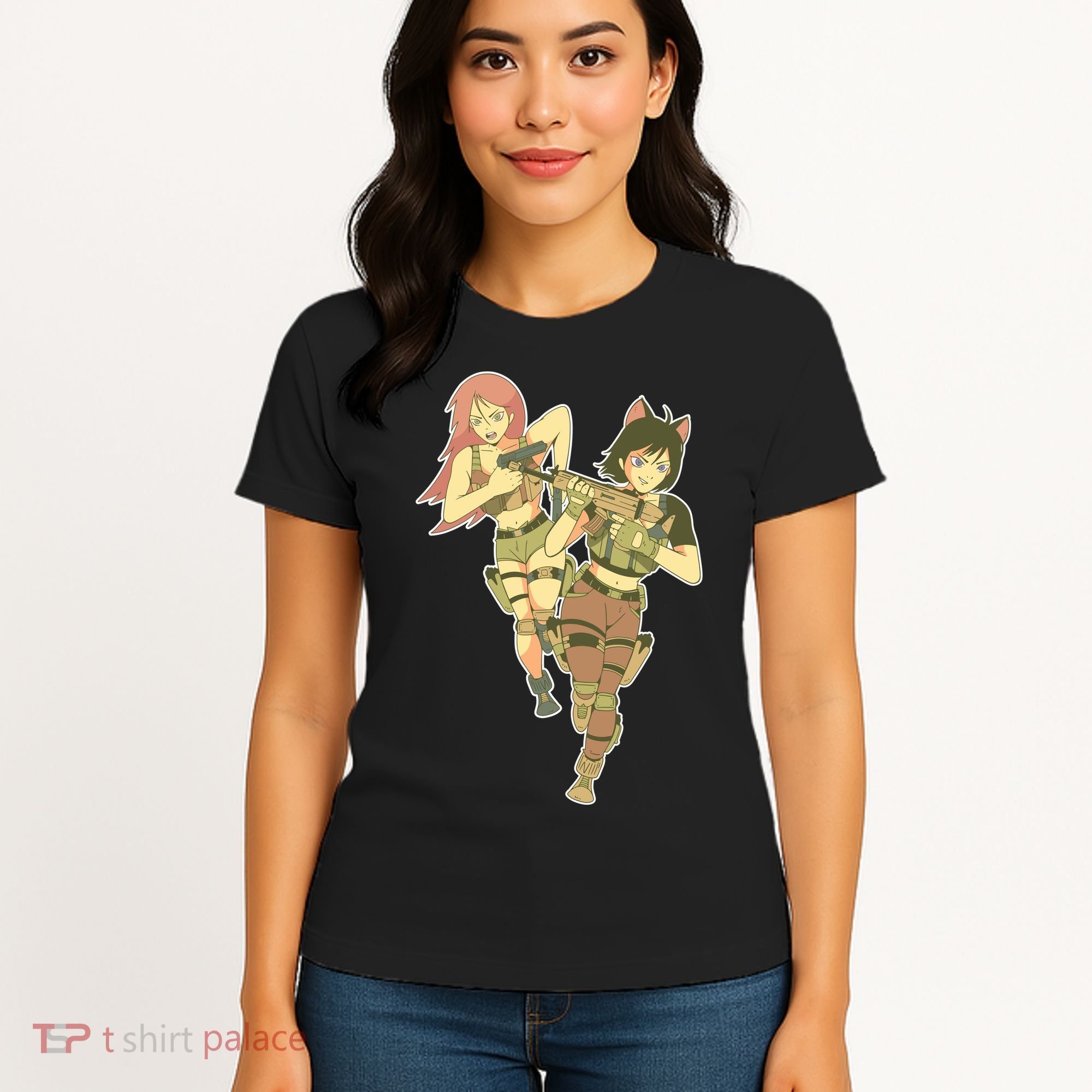 Anime Girl Soldiers Women's T-Shirt
