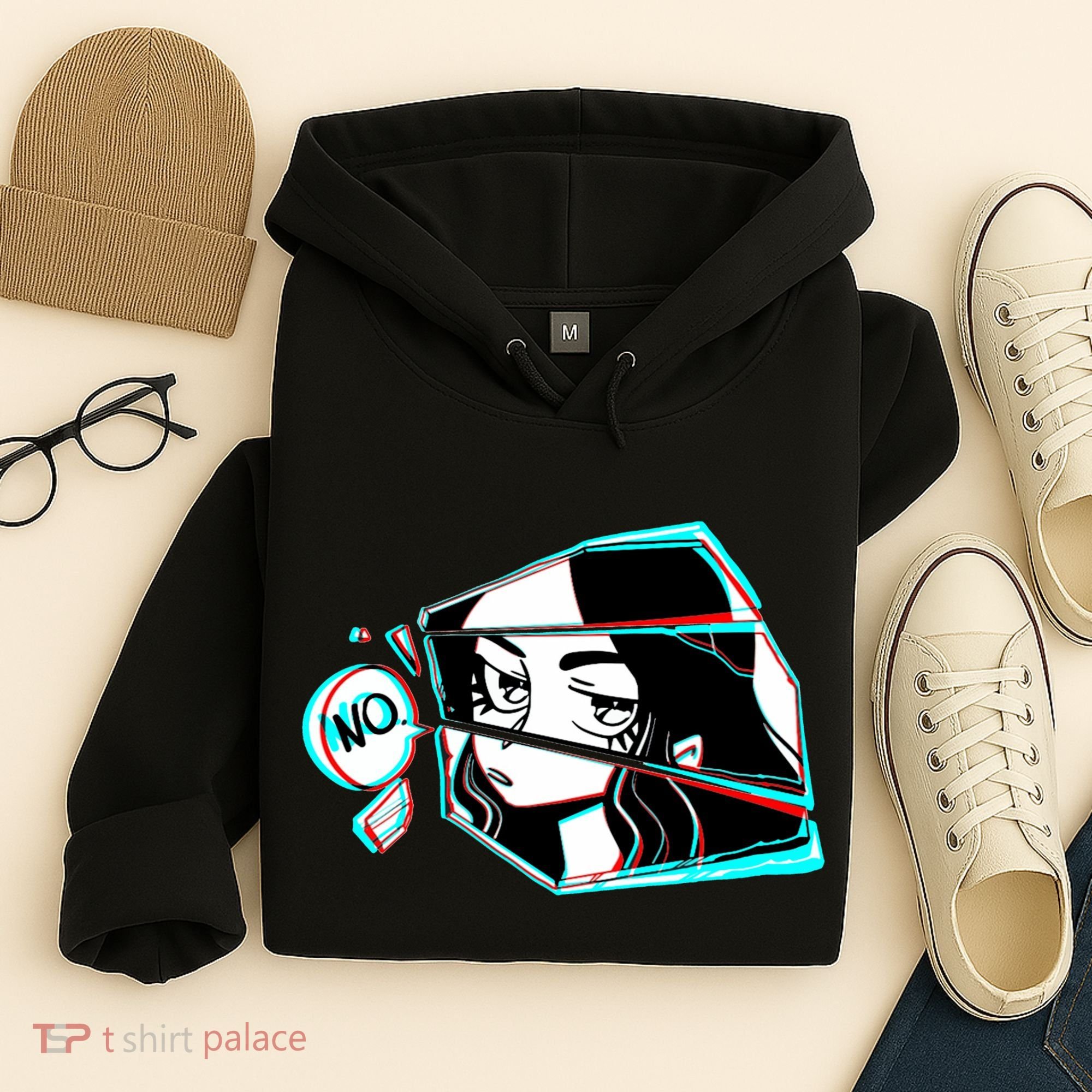 Anime No Eyes Broken Glass Hoodie