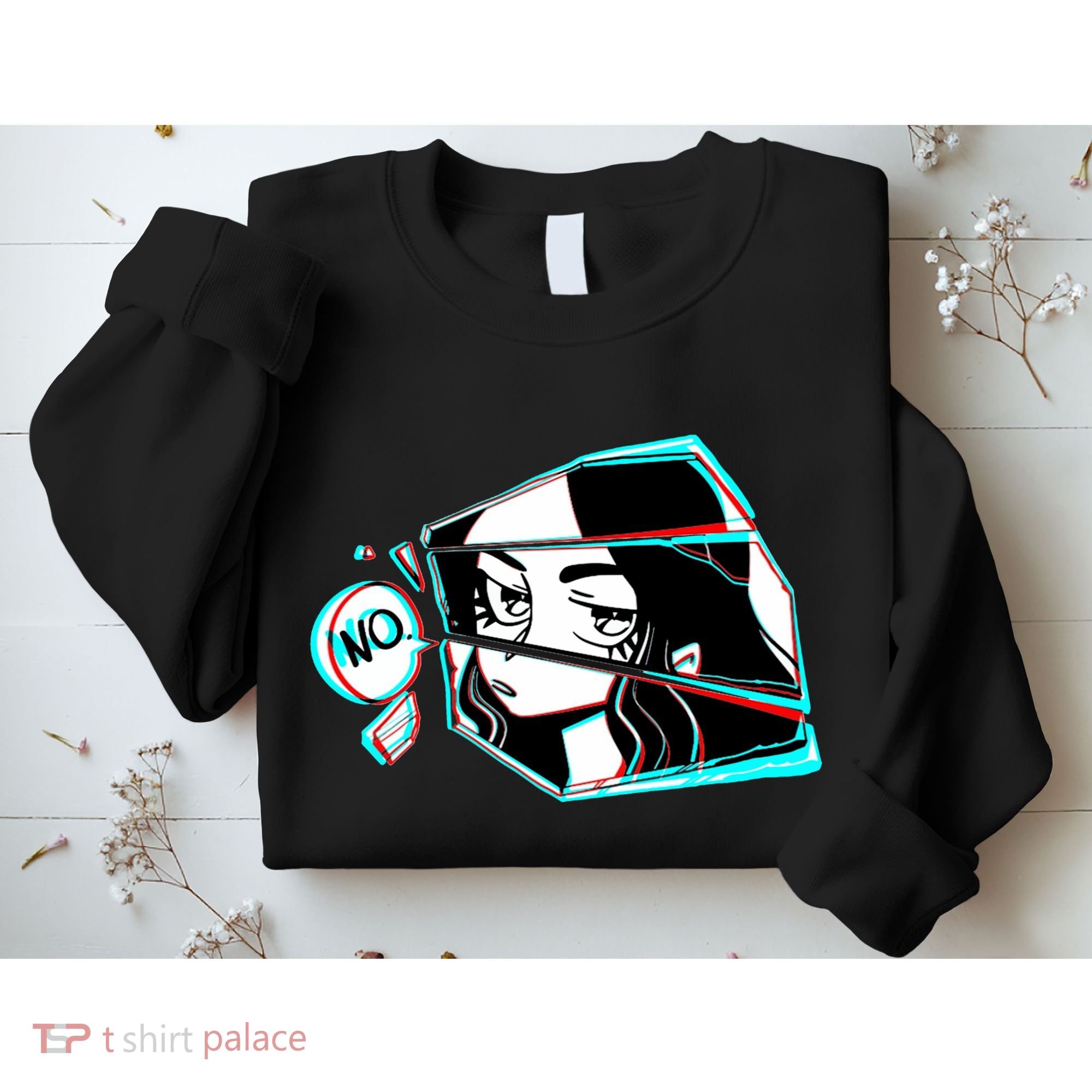 Anime No Eyes Broken Glass Sweatshirt