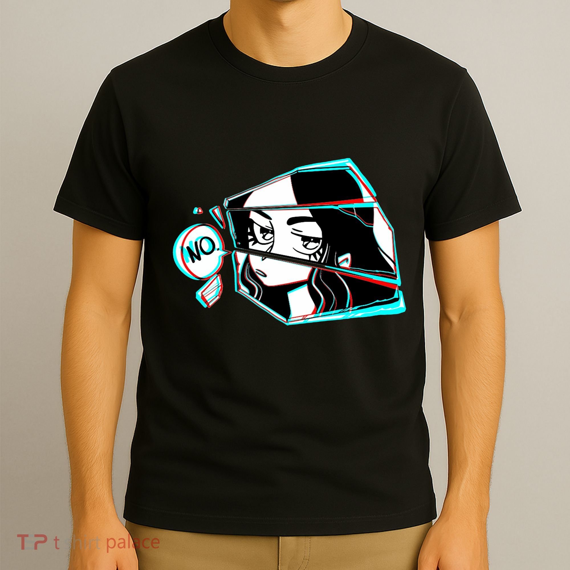 Anime No Eyes Broken Glass T-Shirt