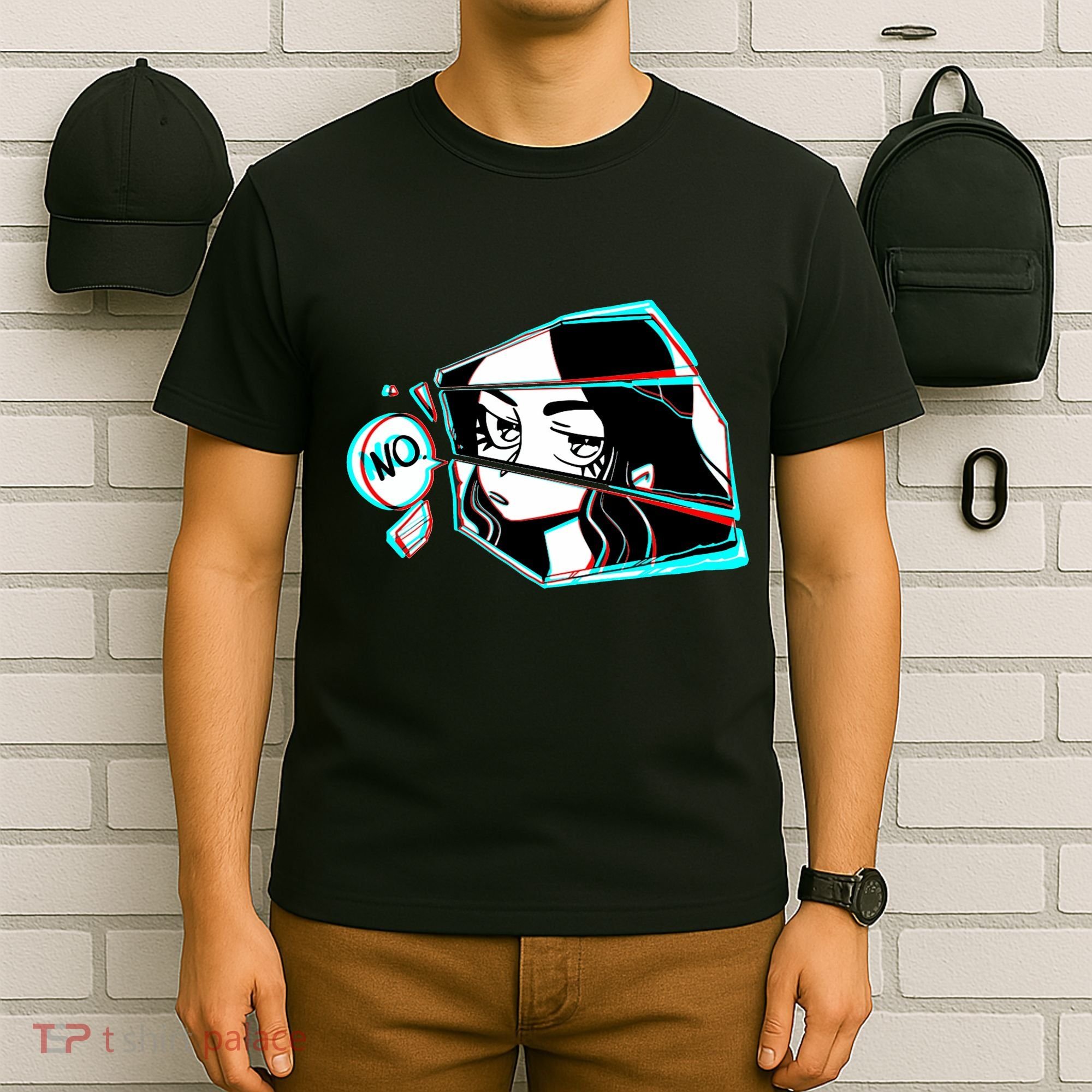 Anime No Eyes Broken Glass T-Shirt