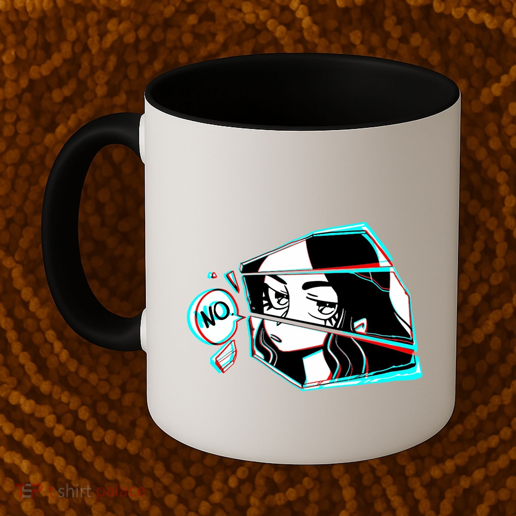 Anime No Eyes Broken Glass Coffee Mug