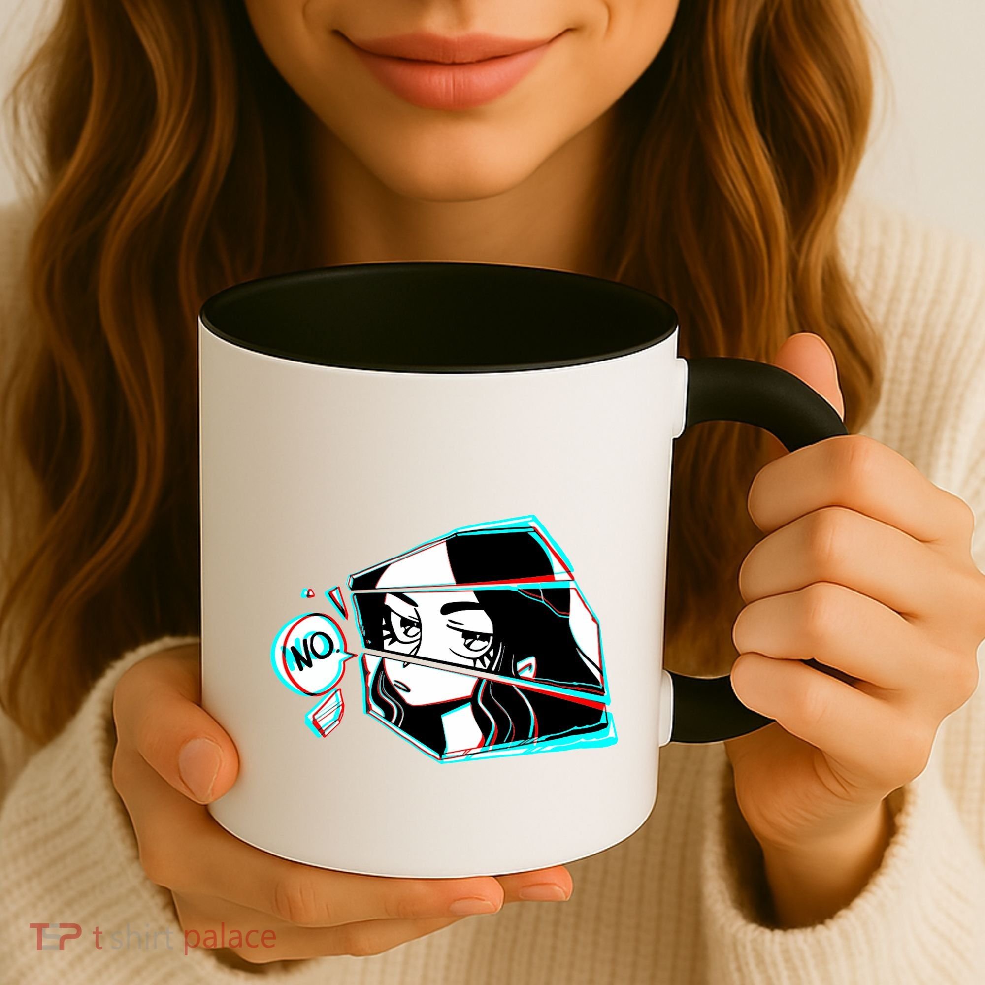 Anime No Eyes Broken Glass Coffee Mug