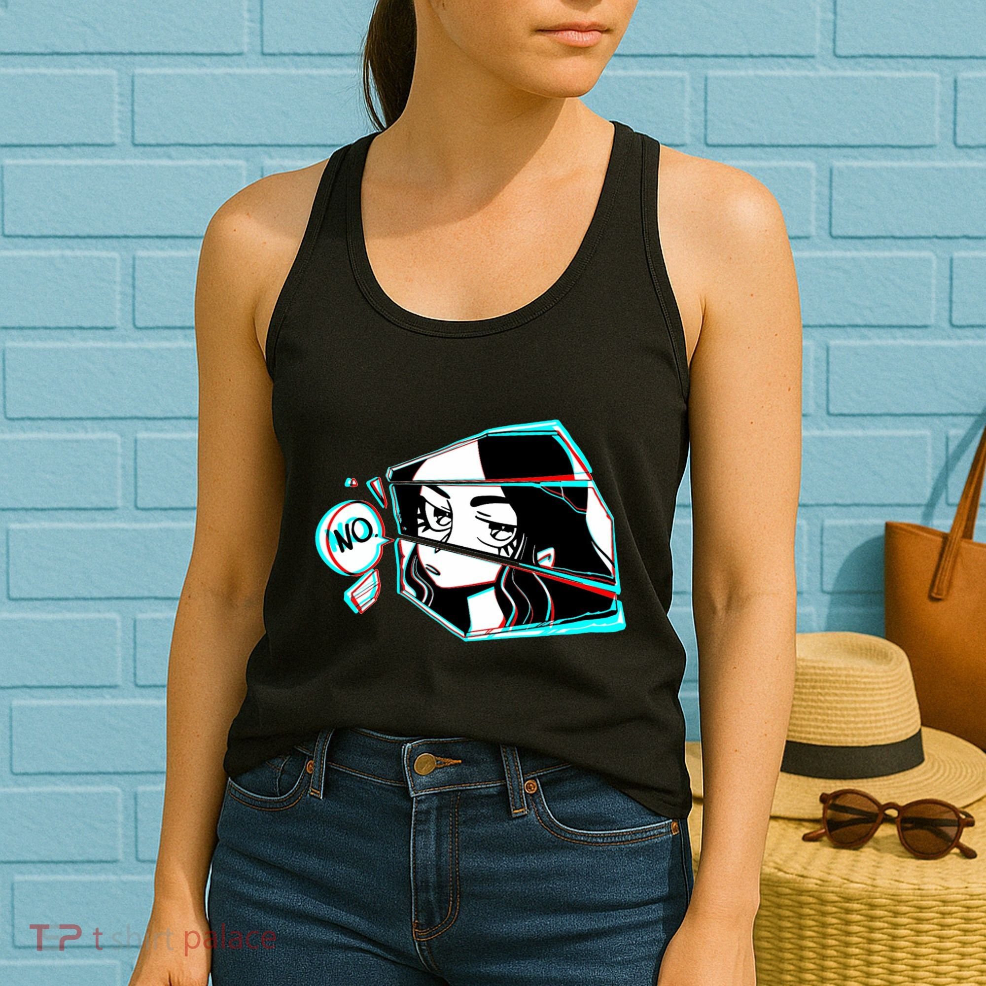 Anime No Eyes Broken Glass Women's Tank Top