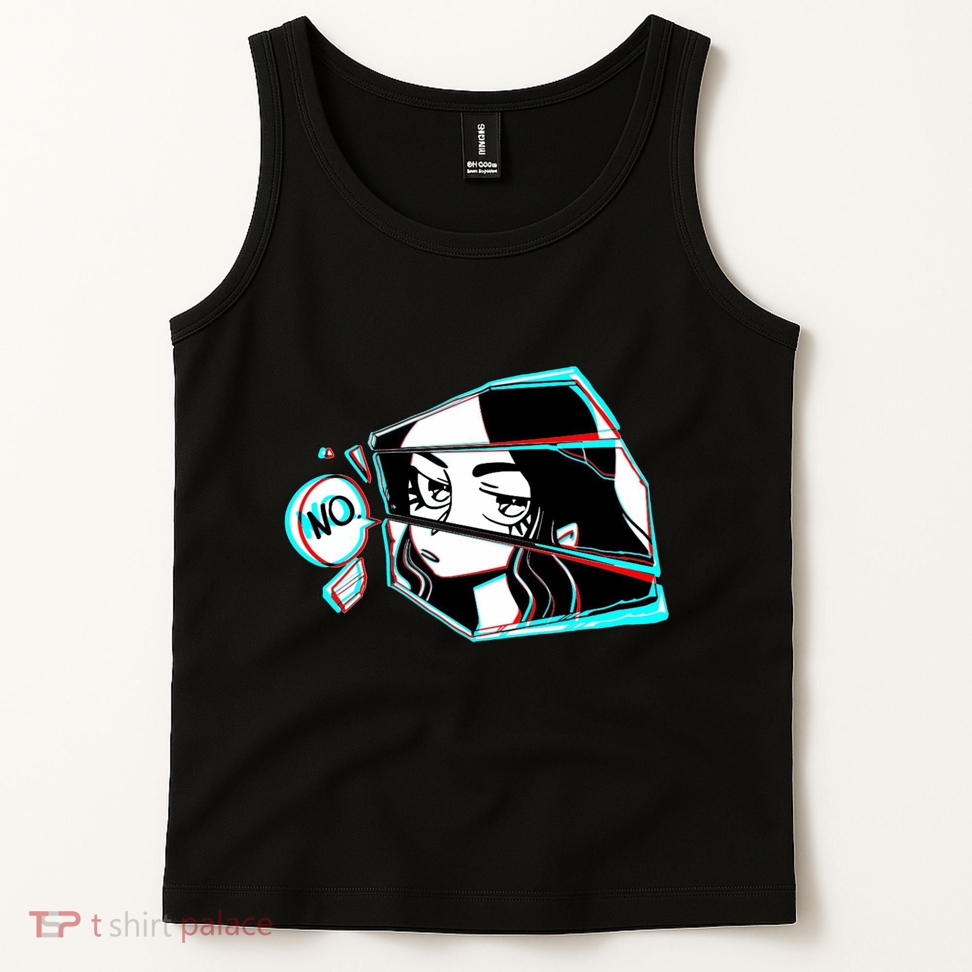 Anime No Eyes Broken Glass Tank Top