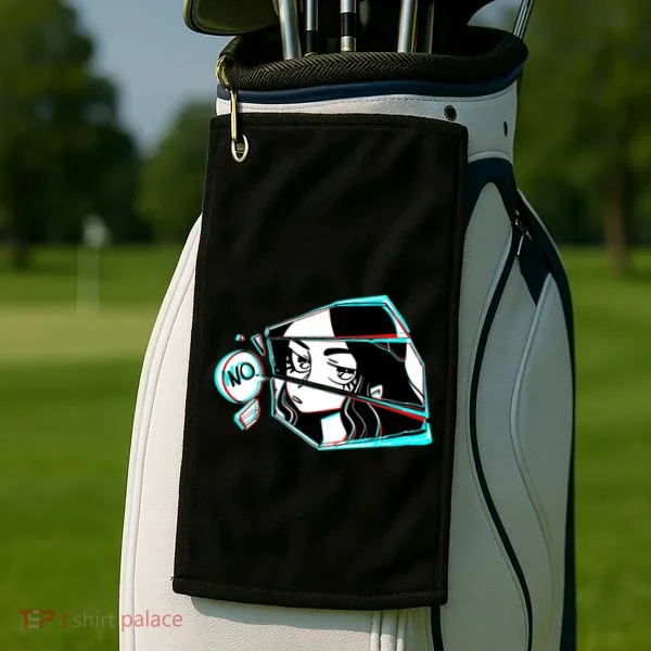 Anime No Eyes Broken Glass Golf Towel
