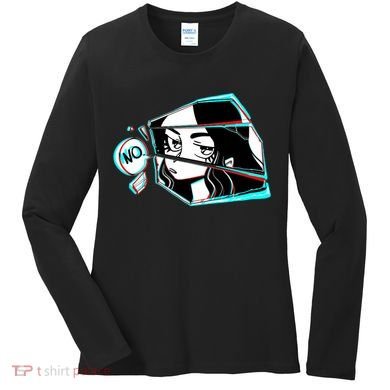 Anime No Eyes Broken Glass Women's Long Sleeve Shirt