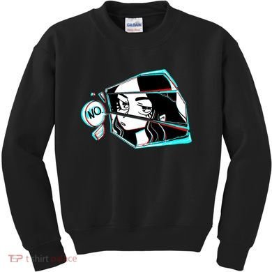 Anime No Eyes Broken Glass Kids Sweatshirt