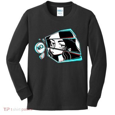 Anime No Eyes Broken Glass Kids Long Sleeve Shirt