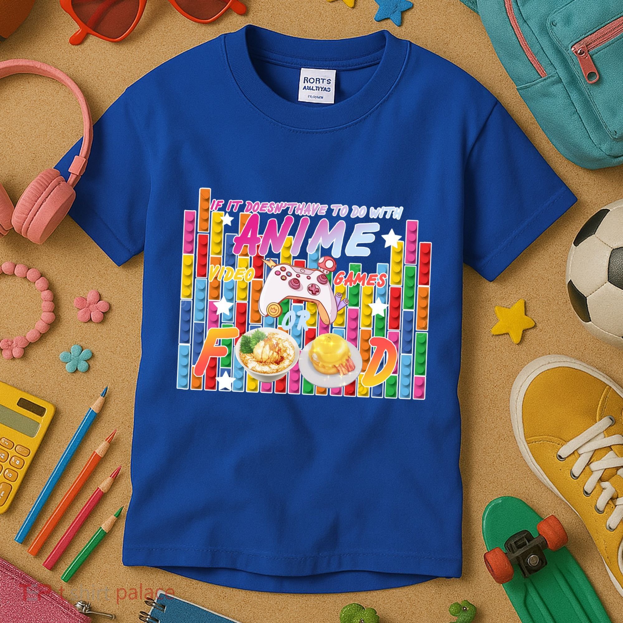 Anime Video Games Food Kids T-Shirt