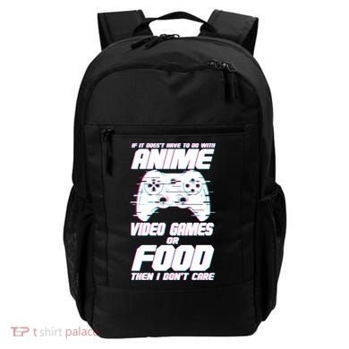 Anime Video Games Or Food Backpack