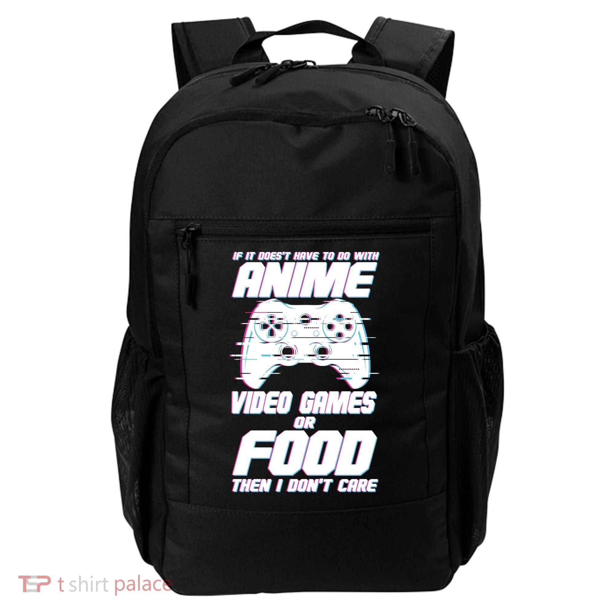 Anime Video Games Or Food Backpack