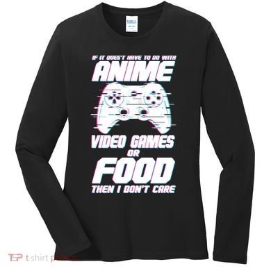 Anime Video Games Or Food Women's Long Sleeve Shirt