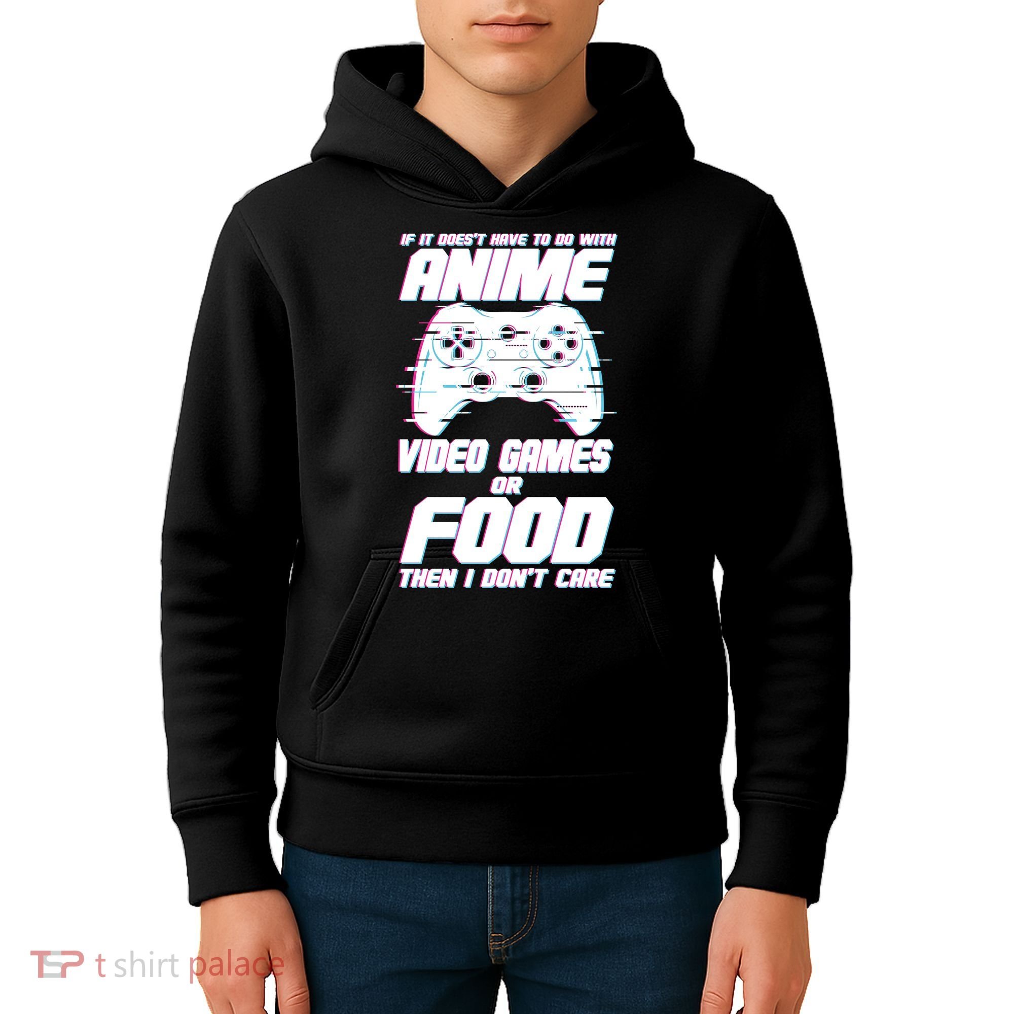 Anime Video Games Or Food Kids Hoodie