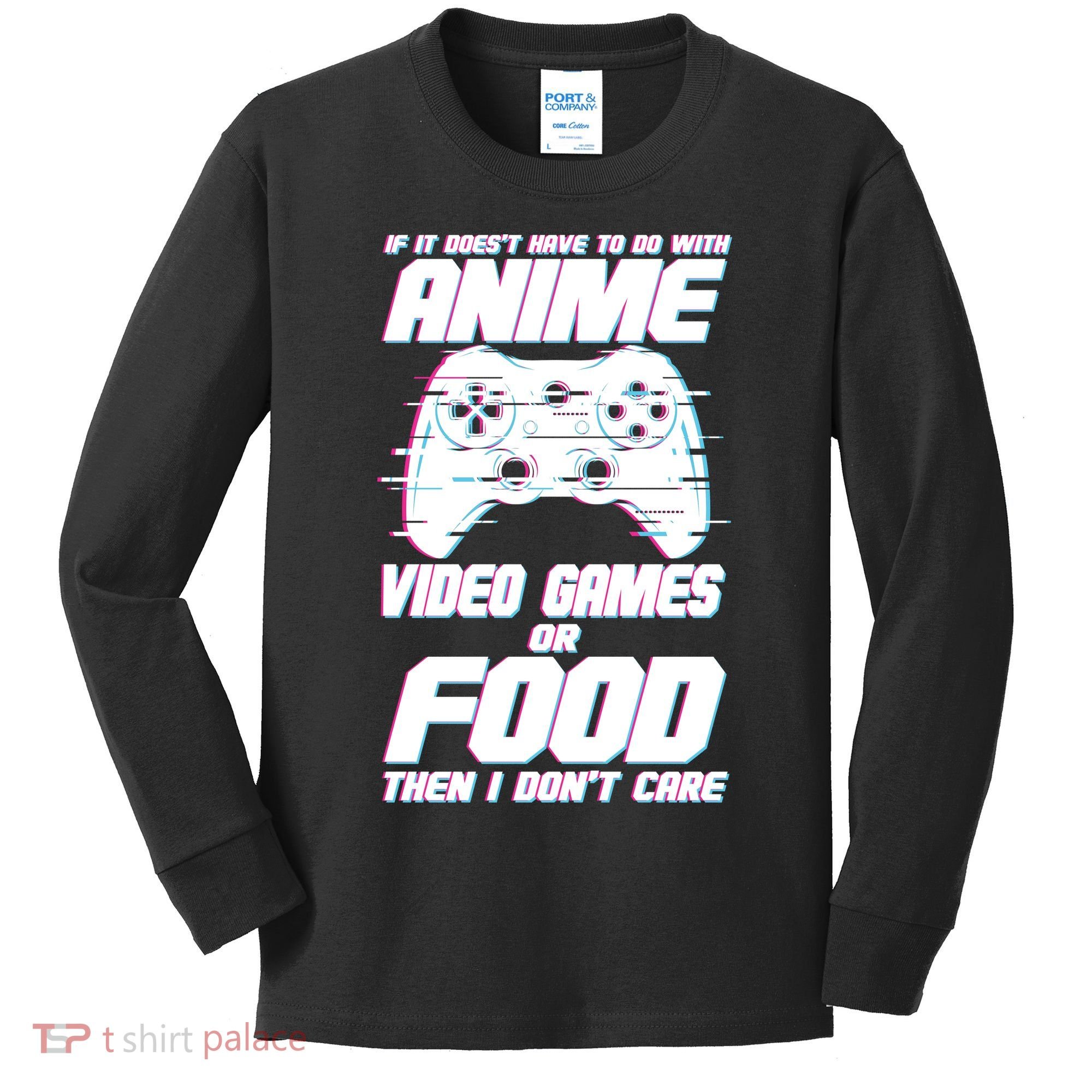 Anime Video Games Or Food Kids Long Sleeve Shirt