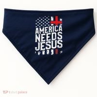 America Needs Jesus USA-Made Doggie Bandana thumb 0