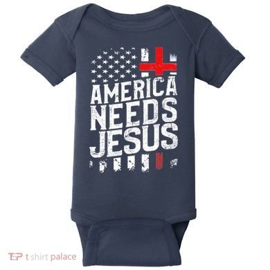 America Needs Jesus Baby Bodysuit