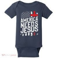 America Needs Jesus Baby Bodysuit thumb 0