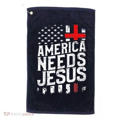 America Needs Jesus Golf Towel