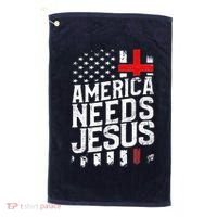 America Needs Jesus Golf Towel thumb 0