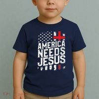 America Needs Jesus Toddler T-Shirt thumb 2