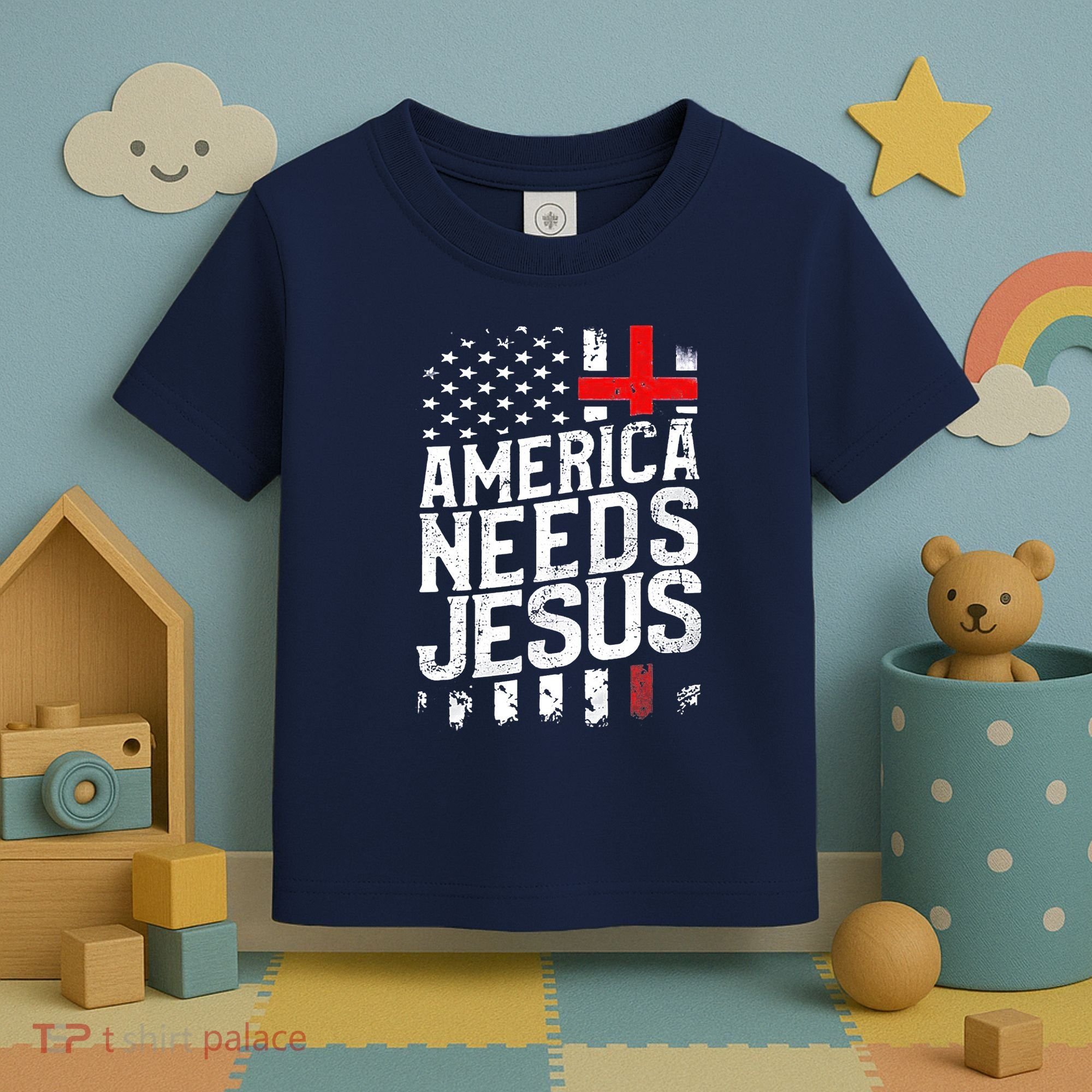 America Needs Jesus Toddler T-Shirt