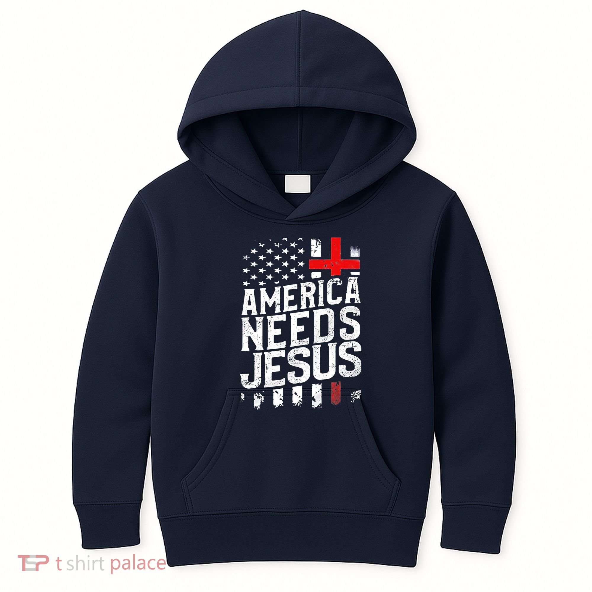 America Needs Jesus Kids Hoodie