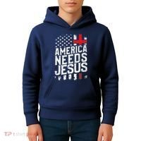 America Needs Jesus Kids Hoodie thumb 4
