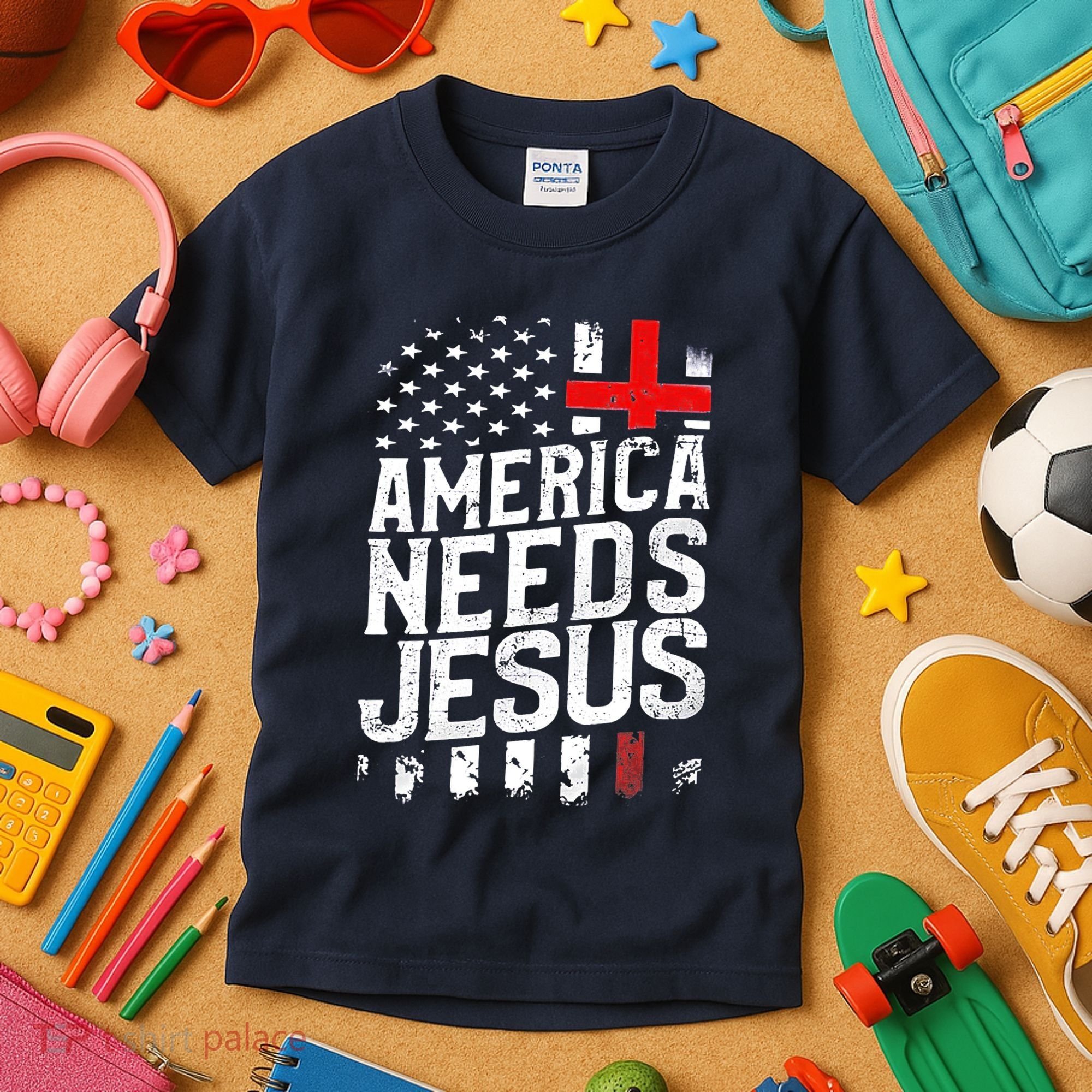 America Needs Jesus Kids T-Shirt