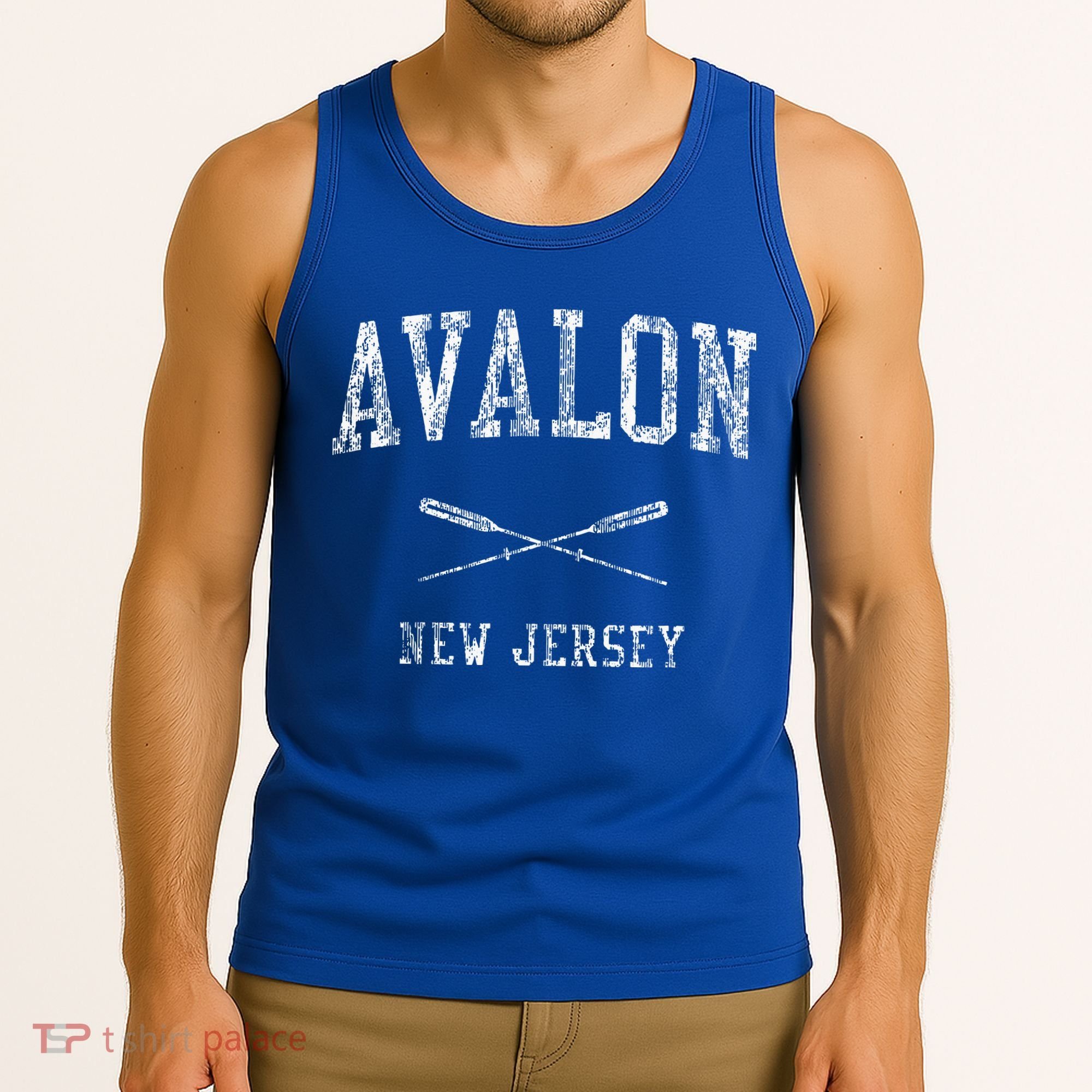 Avalon New Jersey Nj Nautical Sports Tank Top