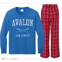 Avalon New Jersey Nj Nautical Sports Kids Long Sleeve Plaid Pajama Set thumb 0