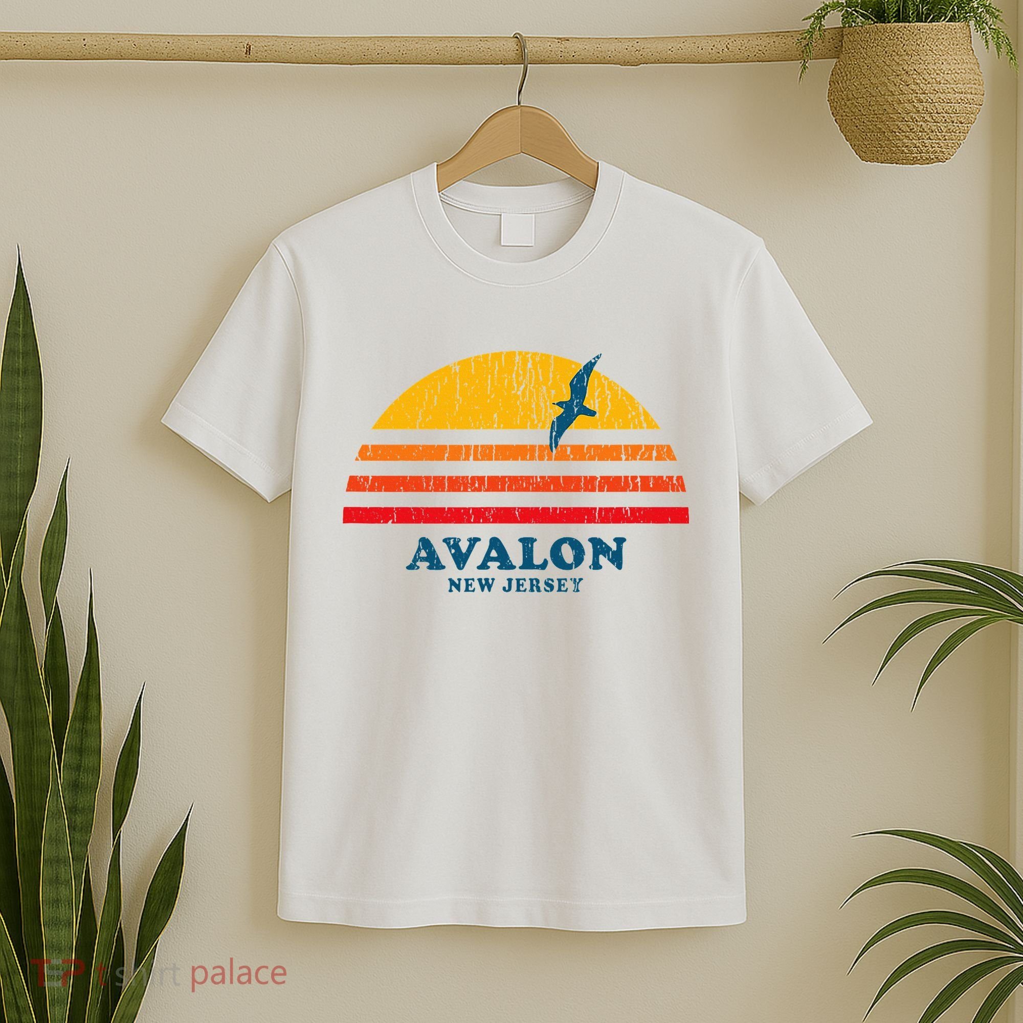 Avalon New Jersey Nj Vintage Casual T-Shirt