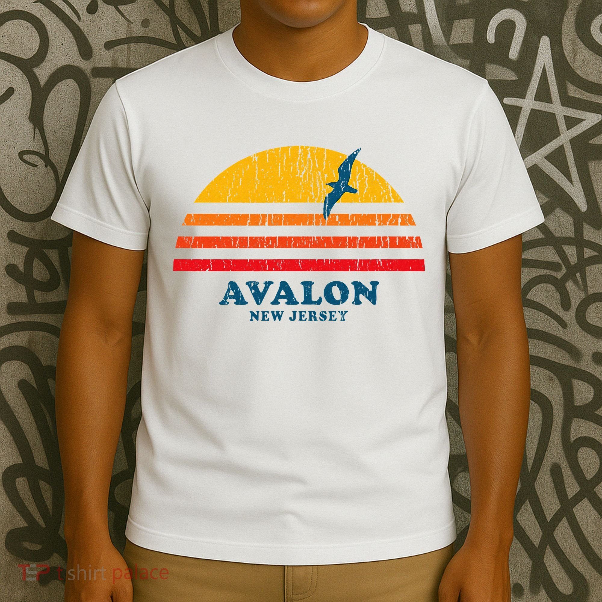 Avalon New Jersey Nj Vintage Casual T-Shirt