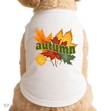 Autumn Nature Leaves Doggie Tank