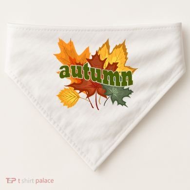 Autumn Nature Leaves USA-Made Doggie Bandana