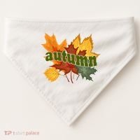 Autumn Nature Leaves USA-Made Doggie Bandana thumb 0