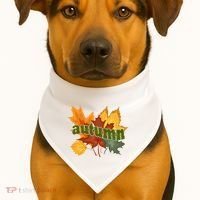Autumn Nature Leaves USA-Made Doggie Bandana thumb 1