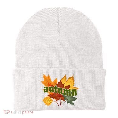 Autumn Nature Leaves Beanie
