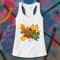 Autumn Nature Leaves Women's Tank Top thumb 3
